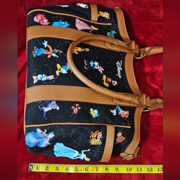 Disney Character Print Black and Tan Women's Bag - Picture 5 of 10